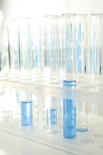 Concept of science with test tubes, close up
