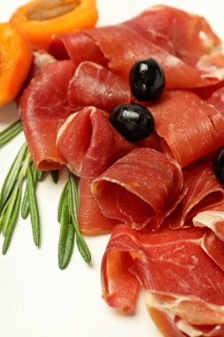 Lezzetli İspanyol mutfağı kavramı - jamon, kapat