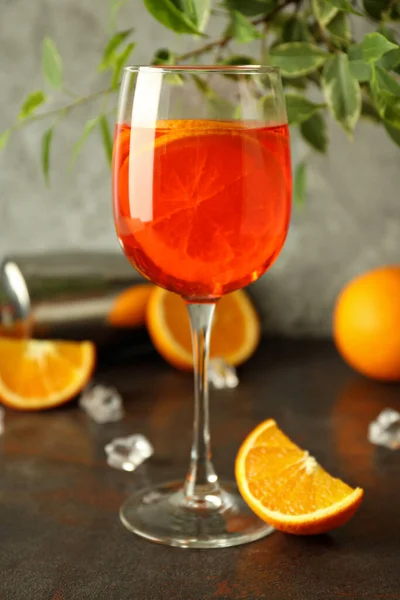 Conceito Cocktail Verão Fresco Aperol Spritz — Fotografia de Stock