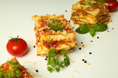Lezzetli yemek kavramı - Lasagna, kapat