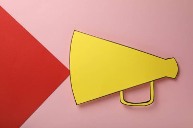 Concept of important announcement with decorative megaphone