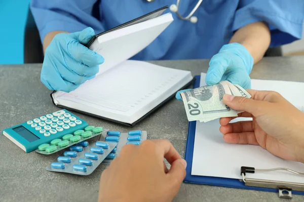 Conceito Corrupção Medicina Negligência Violação Lei — Fotografia de Stock