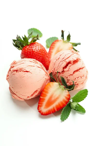 음식에 아이스크림 클로즈업 — 스톡 사진