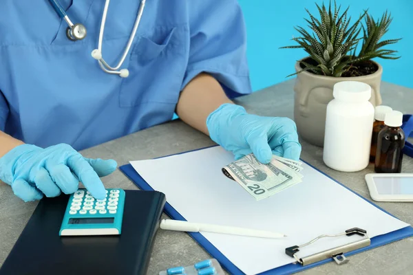 Conceito Corrupção Medicina Negligência Violação Lei — Fotografia de Stock