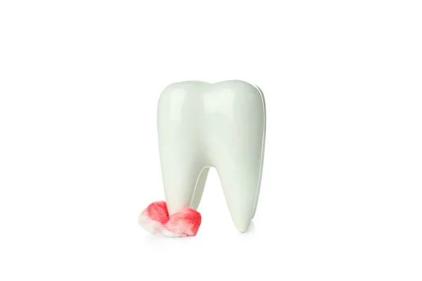 Tooth Care Concept Tooth Isolated White Background — Photo