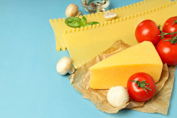 Concetto Cucina Gustosa Lasagne Cottura Spazio Testo — Foto Stock