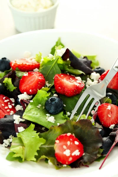 Concept Tasty Salad Salad Strawberry Close — 스톡 사진
