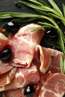 Lezzetli İspanyol mutfağı kavramı - jamon, kapat