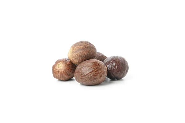Shea Nuts Making Shea Butter Isolated White Background — Φωτογραφία Αρχείου