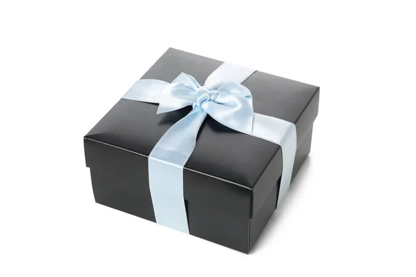 Κουτί Δώρου Φιόγκο Λευκό Φόντο — Φωτογραφία Αρχείου