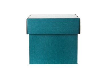 Color carton box isolated on white background