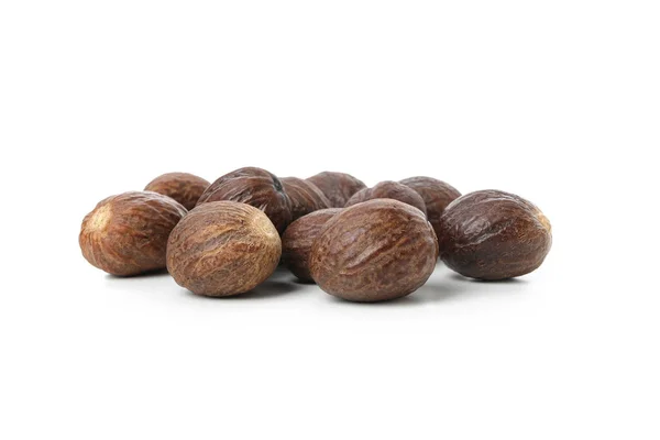 Shea Nuts Making Shea Butter Isolated White Background — Stok fotoğraf