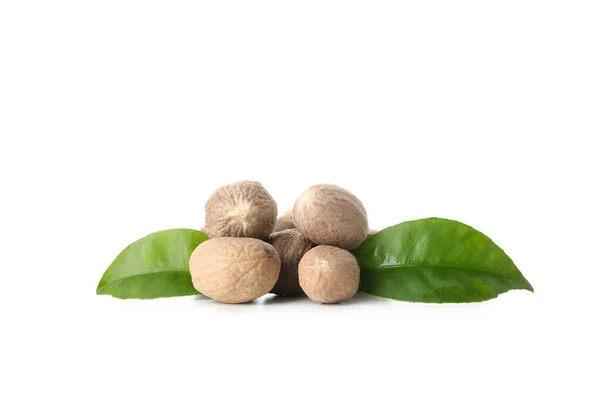 Shea Nuts Making Shea Butter Isolated White Background — Stock Fotó