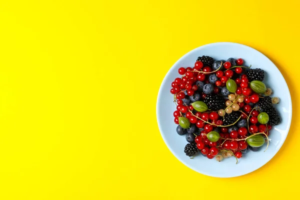 Concept Fresh Food Berries Space Text — Photo