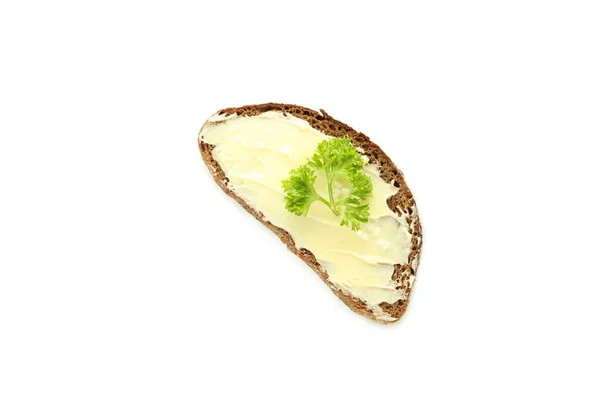 Sandwich Butter Isolated White Background — Fotografia de Stock
