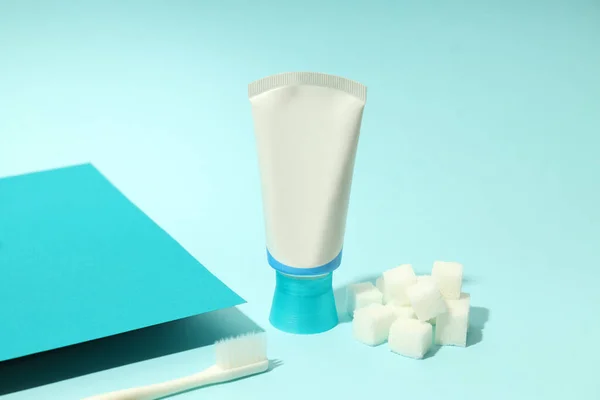Concept Harm Sugar Teeth Tooth Care Concept — 스톡 사진