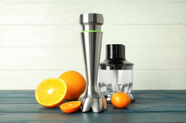 Concept of cooking tasty food, cooking with blender