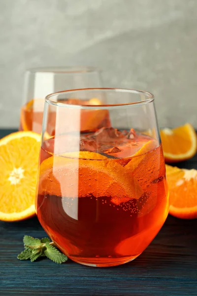 Konzept Des Sommercocktails Aperol Spritz Aus Nächster Nähe — Stockfoto