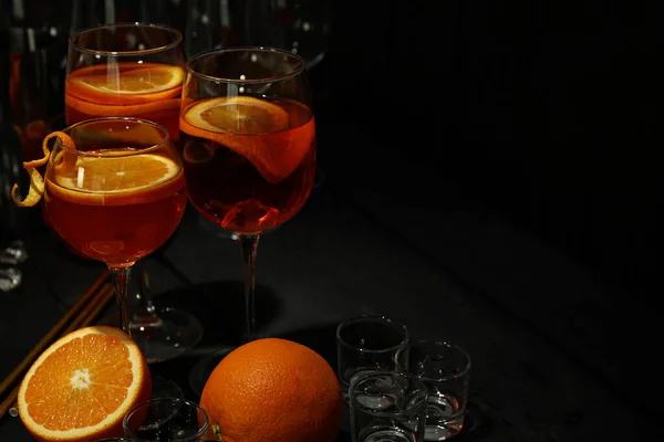 Concetto Cocktail Estivo Aperol Spritz Spazio Testo — Foto Stock