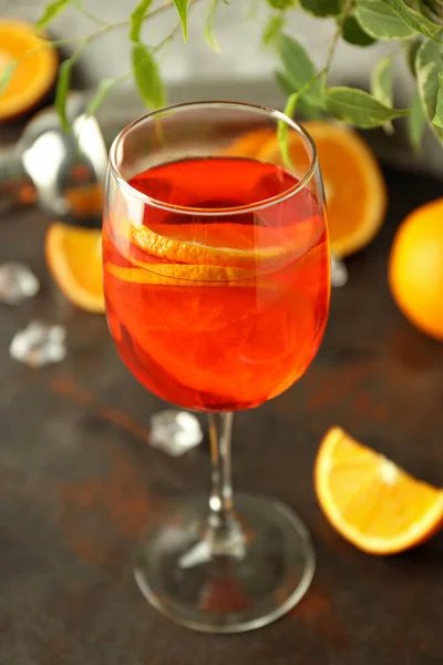 Conceito Cocktail Verão Aperol Spritz Close — Fotografia de Stock
