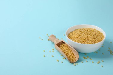 Concept of cooking, uncooked ptitim, space for text