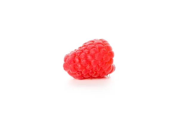 Fresh Tasty Raspberry Isolated White Background — Zdjęcie stockowe