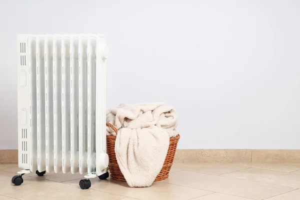 Concept Heating Season Modern Electric Heater Room — Zdjęcie stockowe