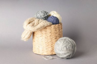 Concept of cozy and relax hobby, knitting