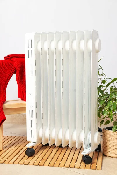 Concept Heating Season Modern Electric Heater Room — 图库照片