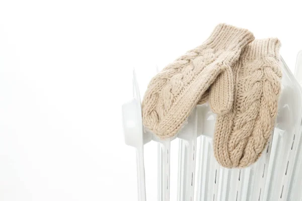 Electric Heater Mittens Isolated White Background – stockfoto