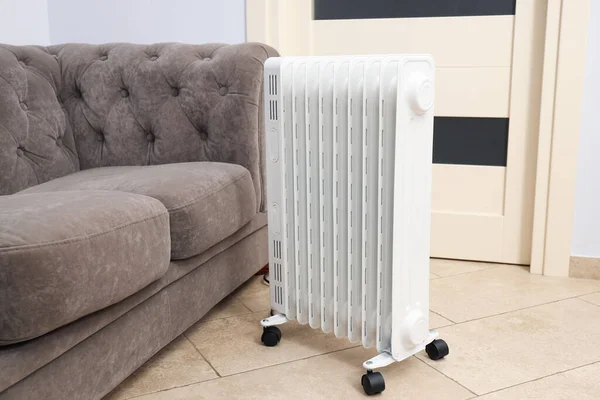 Concept Heating Season Modern Electric Heater Sofa — Stockfoto