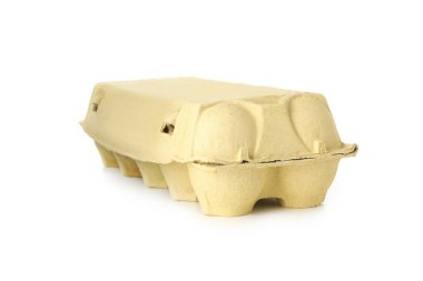 Blank egg box isolated on white background