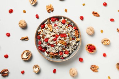 Concept of Orthodox Christmas food, Kutya, top view