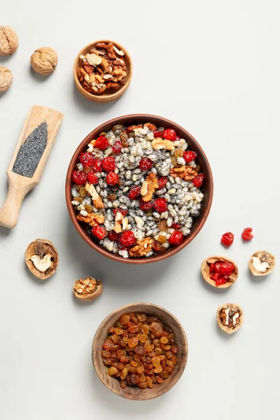 Concept of Orthodox Christmas food, Kutya, top view