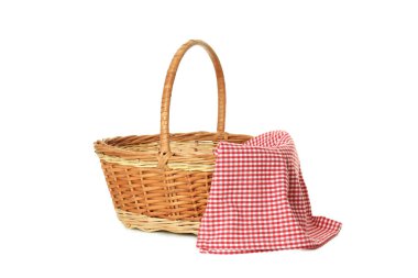 Accessories for picnic isolated on white background
