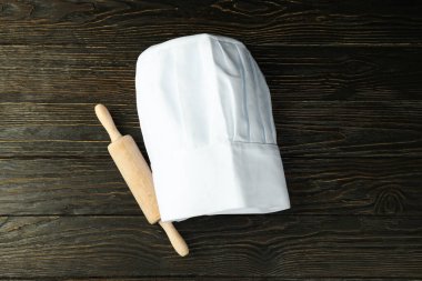 Composition with chef hat for concept of cooking