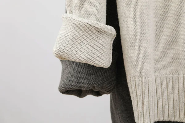 Hanging Sweaters Concept Autumn Season Clothes — ストック写真