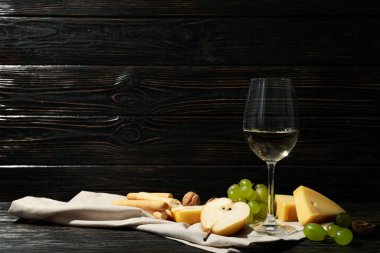 Concept of delicious alcohol drink, wine, space for text