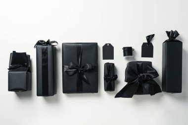 Kara Cuma indirimi konsepti, üst manzara.