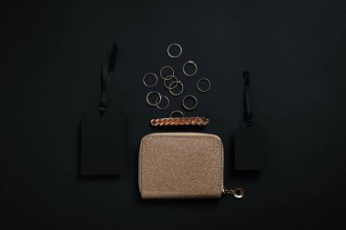 Kara Cuma indirimi konsepti, üst manzara.