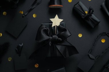 Kara Cuma indirimi konsepti, üst manzara.