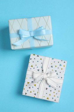 Noel hediyesi kavramı, hediye kutuları, üst manzara