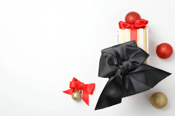 Concept Kerstcadeau Geschenkdozen Ruimte Voor Tekst — Stockfoto