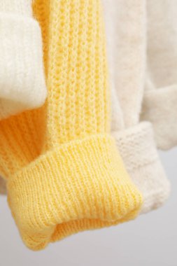 Concept of autumn clothes, autumn season wardrobe