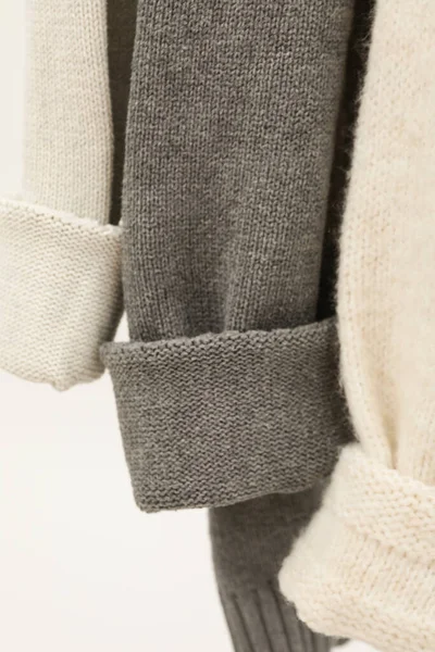 Hanging Sweaters Concept Autumn Season Clothes — Stockfoto