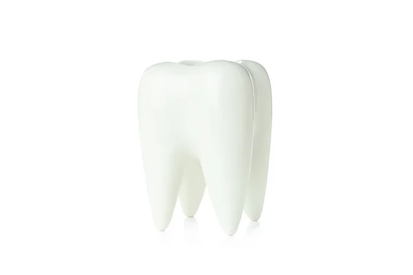 Concept Soins Dentaires Dent Décorative Isolée Sur Fond Blanc — Photo