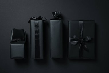 Kara Cuma indirimi konsepti, üst manzara.