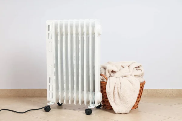 Concept Heating Season Modern Electric Heater Room — 图库照片