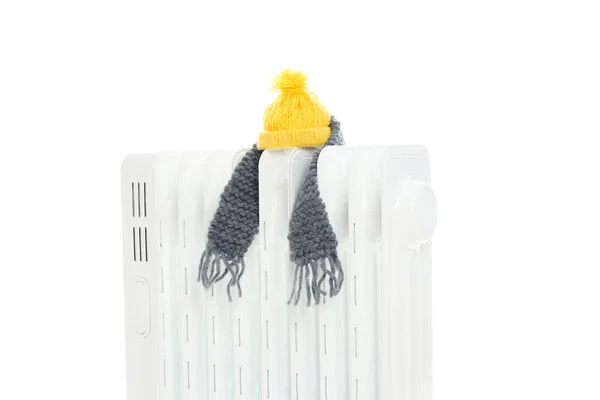 Electric Heater Scarf Hat Isolated White Background — ストック写真