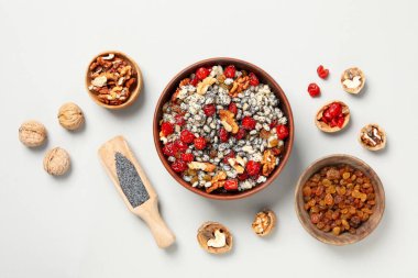 Concept of Orthodox Christmas food, Kutya, top view